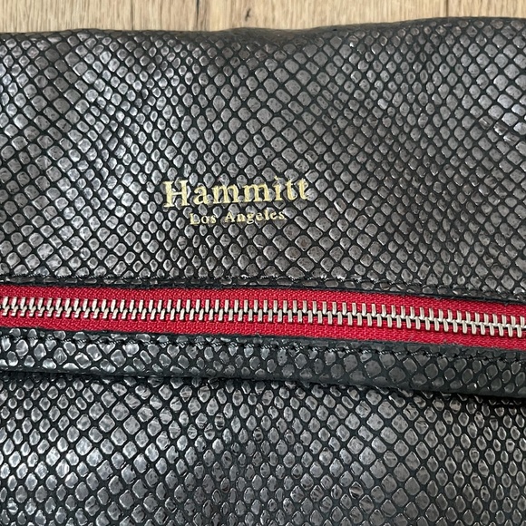 HAMMITT  GUNMETAL METALLIC CROSSBODY SHOIULDER BAG BRAND NEW! - Picture 6 of 8
